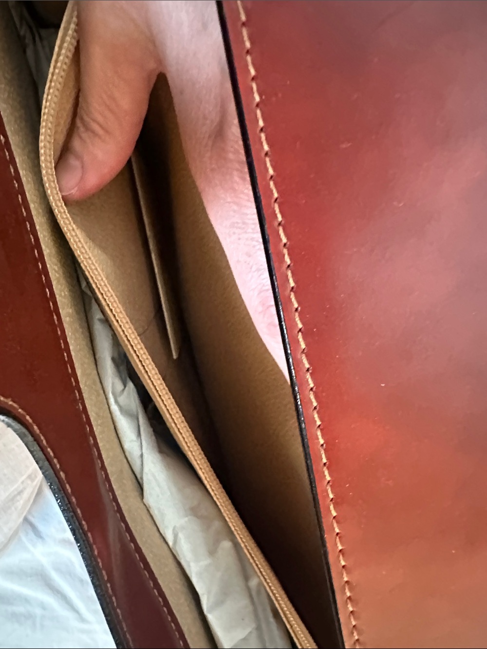 Pratesi 1948 Brown Leather Tote - Classic Carryall - Picture 7 of 11